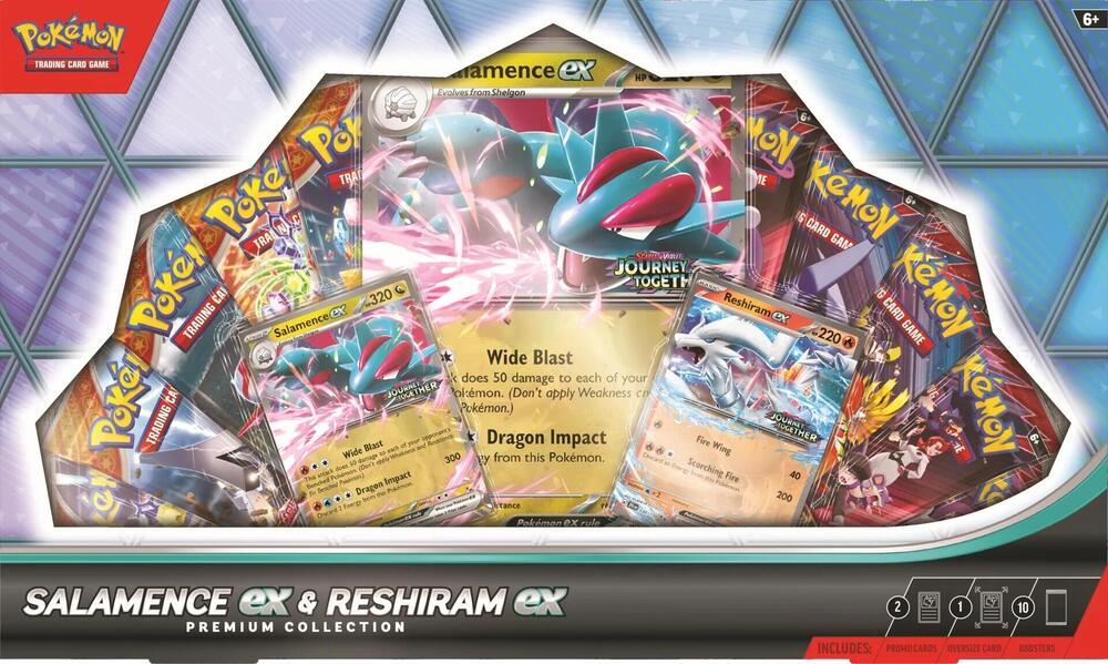 Pokémon TCG: Salamence ex & Reshiram ex — Premium Collection (Producto en inglés)