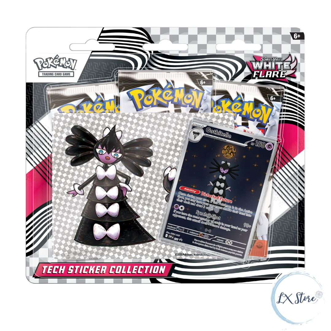 Tech Sticker Collection | Black Bolt & White Flare