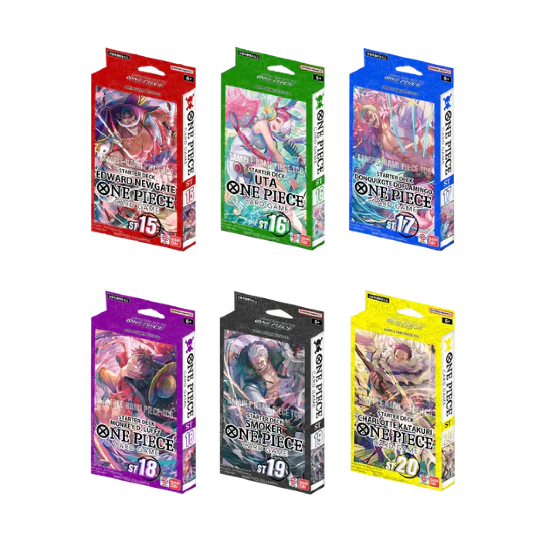 STARTER DECK-RED Edward.Newgate- / -GREEN Uta- / -BLUE Donquixote Doflamingo- / -PURPLE Monkey.D.Luffy- / -BLACK Smoker- / -YELLOW Charlotte Katakuri-