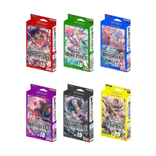 STARTER DECK-RED Edward.Newgate- / -GREEN Uta- / -BLUE Donquixote Doflamingo- / -PURPLE Monkey.D.Luffy- / -BLACK Smoker- / -YELLOW Charlotte Katakuri-